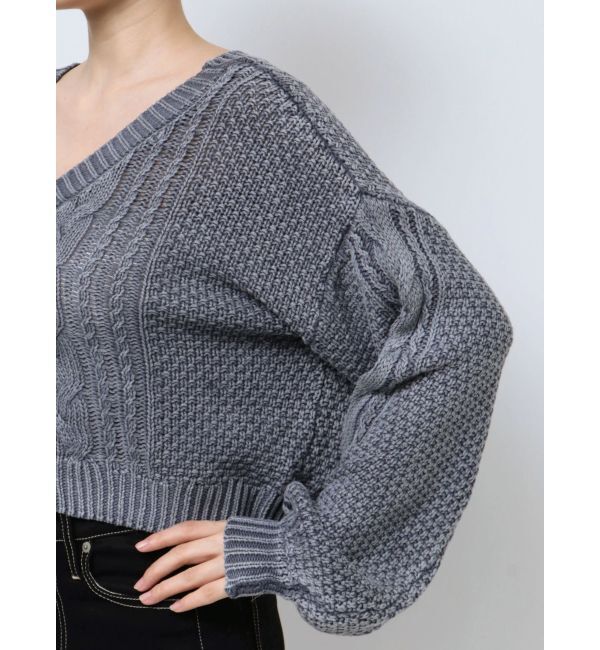 GYDA「2WAYブリーチBACKボタンニットトップス」|ニット・セーター|