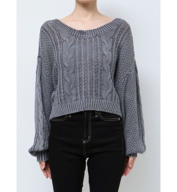 GYDA「2WAYブリーチBACKボタンニットトップス」|ニット・セーター|