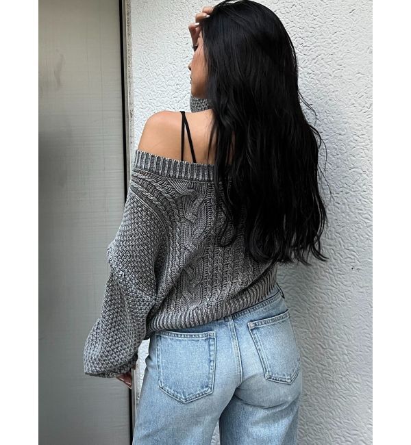 GYDA「2WAYブリーチBACKボタンニットトップス」|ニット・セーター|