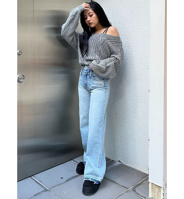 GYDA「2WAYブリーチBACKボタンニットトップス」|ニット・セーター|