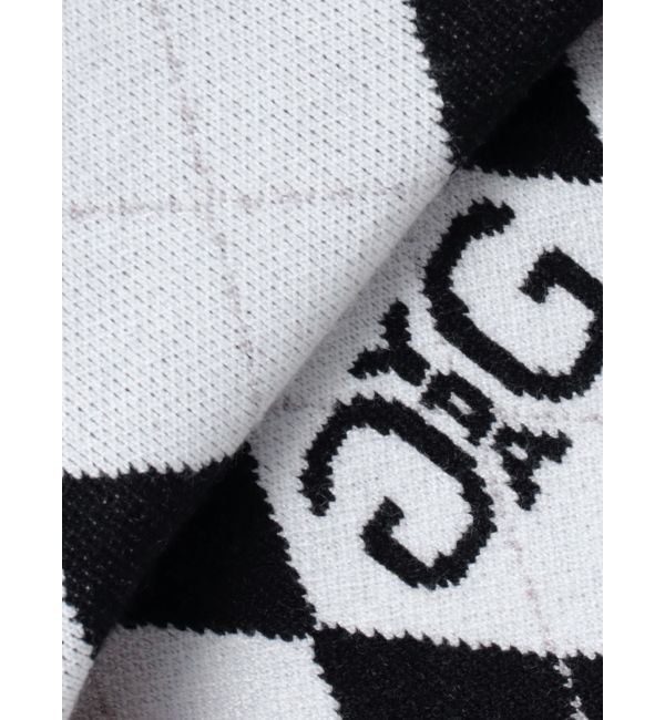 GYDA「アーガイルSymmetry GYDAタイトニットワンピース」|ワンピース|