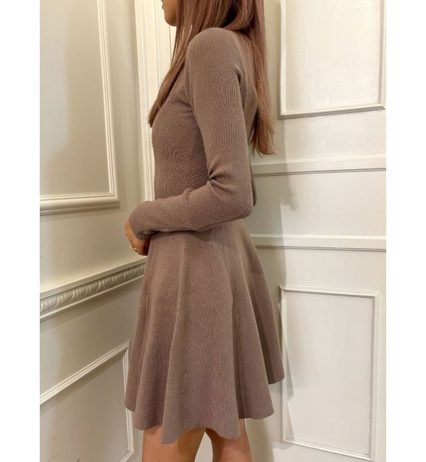 GYDA「【TINY】ボトルネックニットフレアワンピース」|ワンピース|