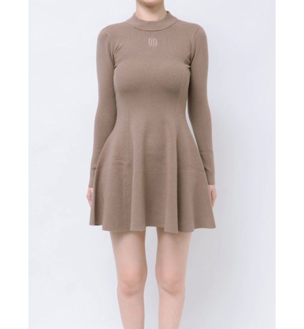 GYDA「【TINY】ボトルネックニットフレアワンピース」|ワンピース|