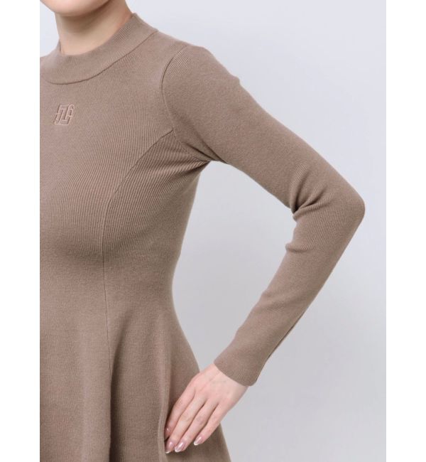 GYDA「【TINY】ボトルネックニットフレアワンピース」|ワンピース|