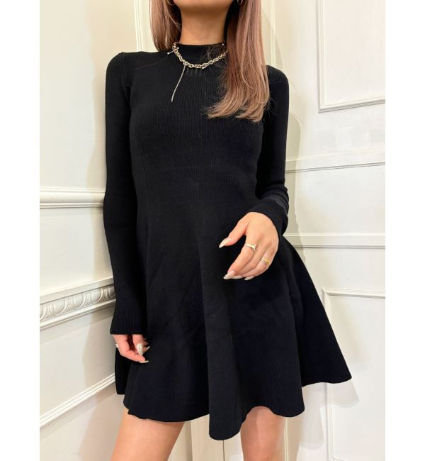 GYDA「【TINY】ボトルネックニットフレアワンピース」|ワンピース|