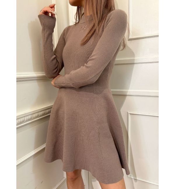 GYDA「【TINY】ボトルネックニットフレアワンピース」|ワンピース|