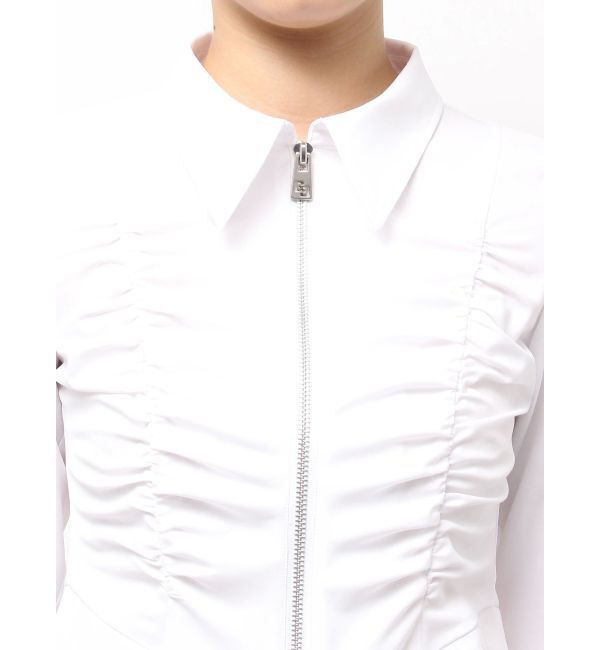 GYDA「W ZIPギャザータイトシャツ」|シャツ・ブラウス|