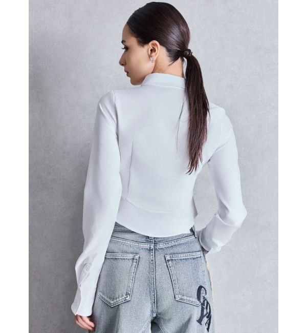 GYDA「W ZIPギャザータイトシャツ」|シャツ・ブラウス|