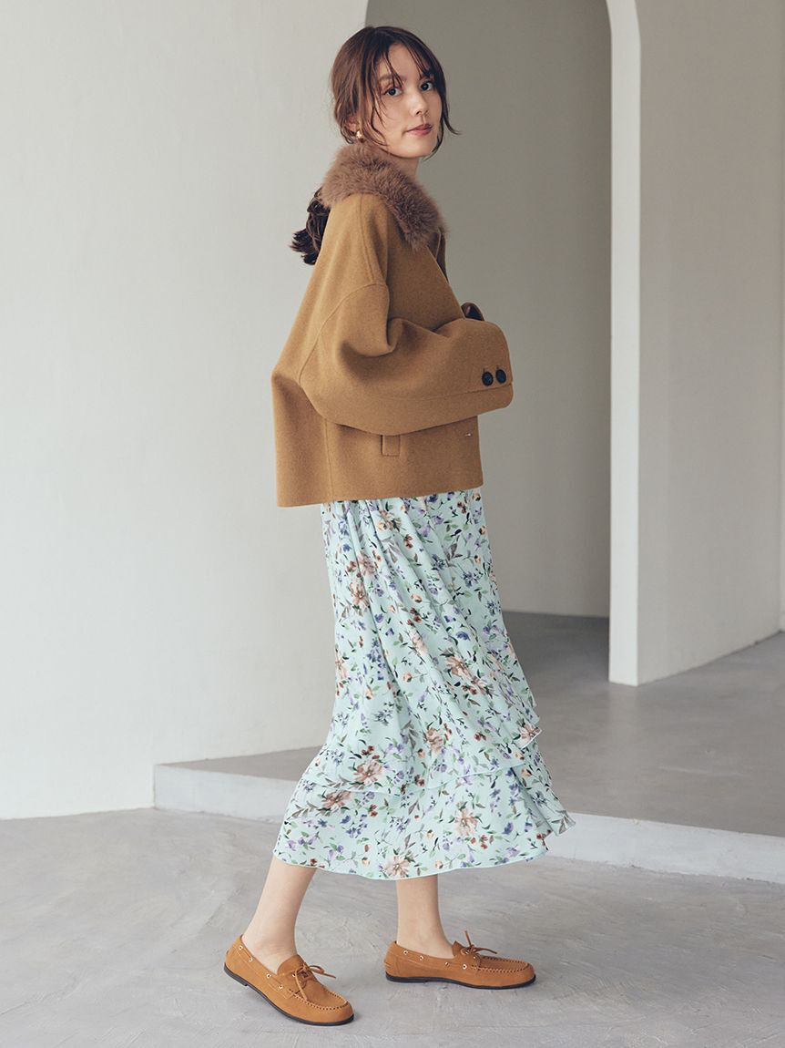 Mila Owen「2wayファーカラーリバーショートコート」|チェスターコート|