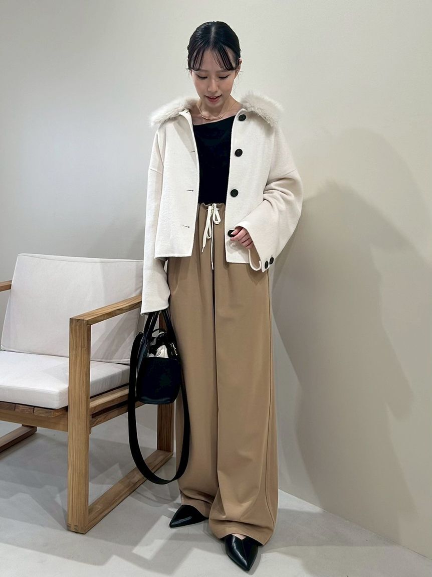 Mila Owen「2wayファーカラーリバーショートコート」|チェスターコート|