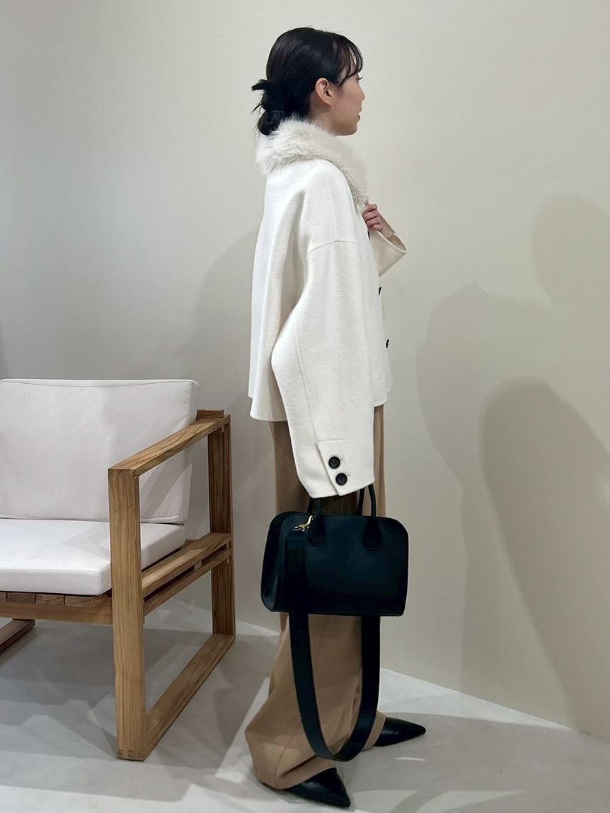 Mila Owen「2wayファーカラーリバーショートコート」|チェスターコート|