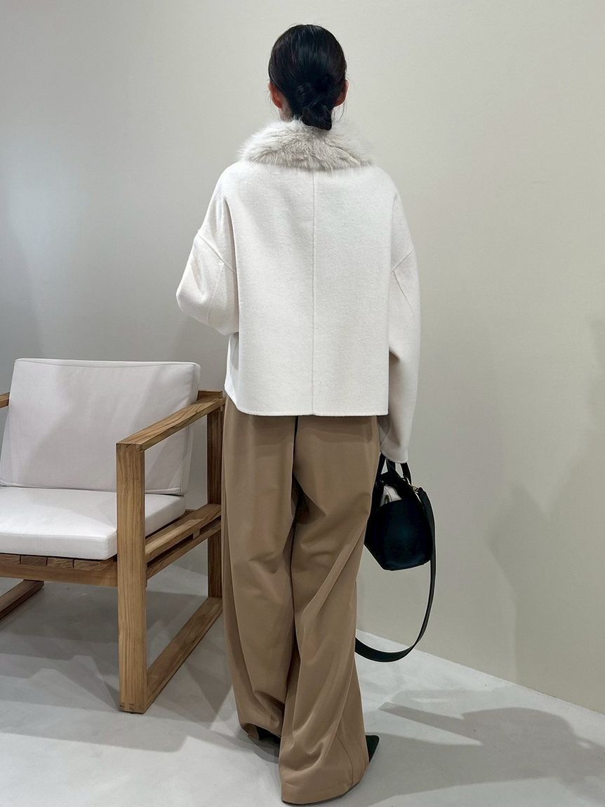 Mila Owen「2wayファーカラーリバーショートコート」|チェスターコート|