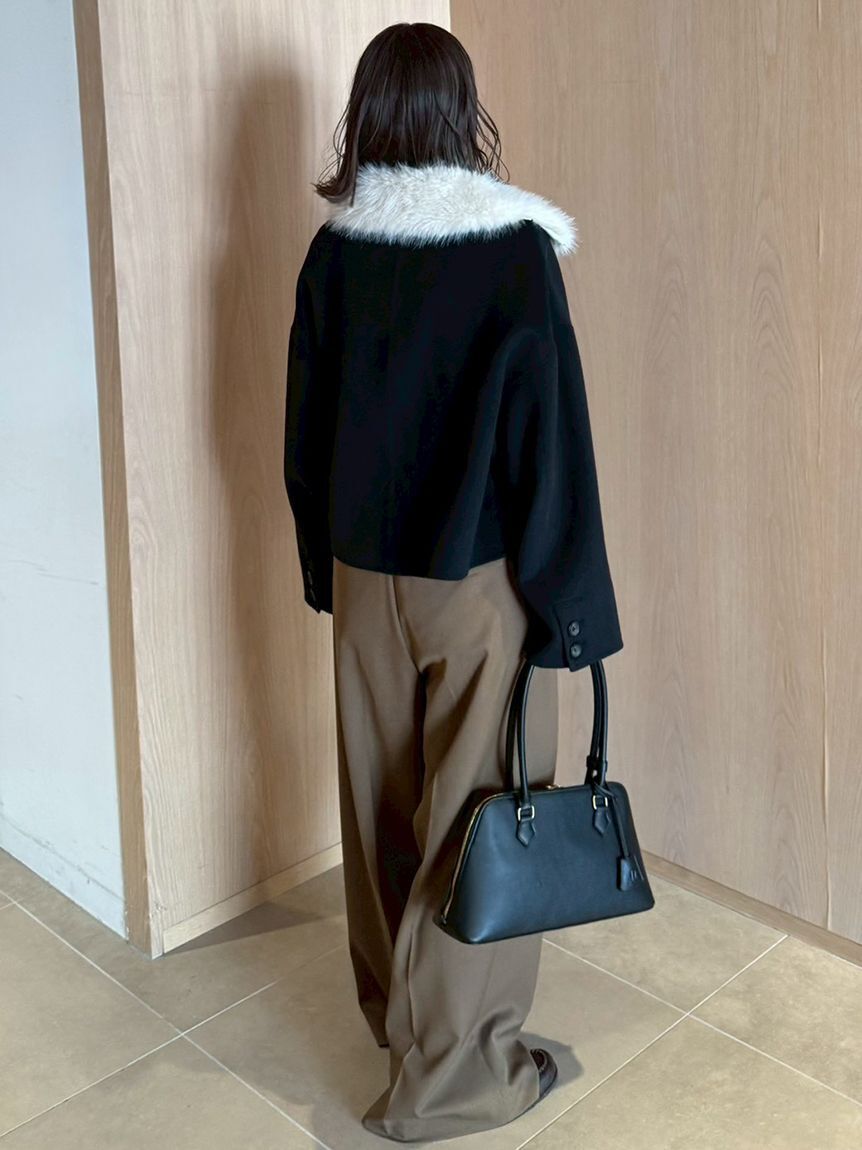 Mila Owen「2wayファーカラーリバーショートコート」|チェスターコート|