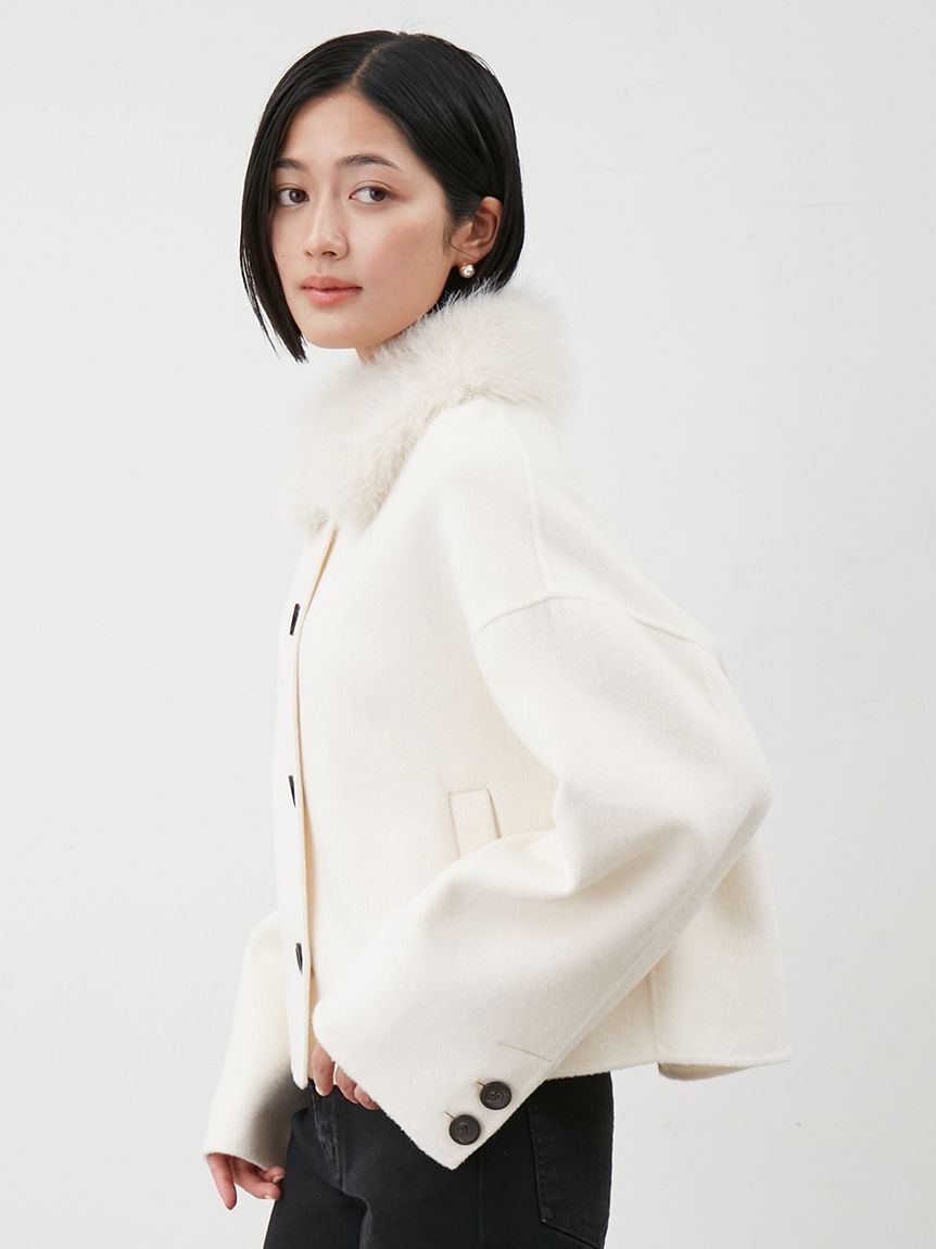 Mila Owen「2wayファーカラーリバーショートコート」|チェスターコート|