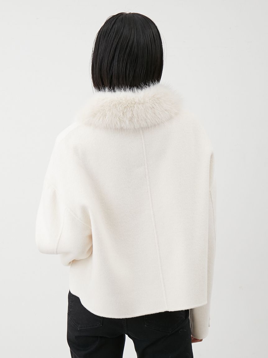 Mila Owen「2wayファーカラーリバーショートコート」|チェスターコート|