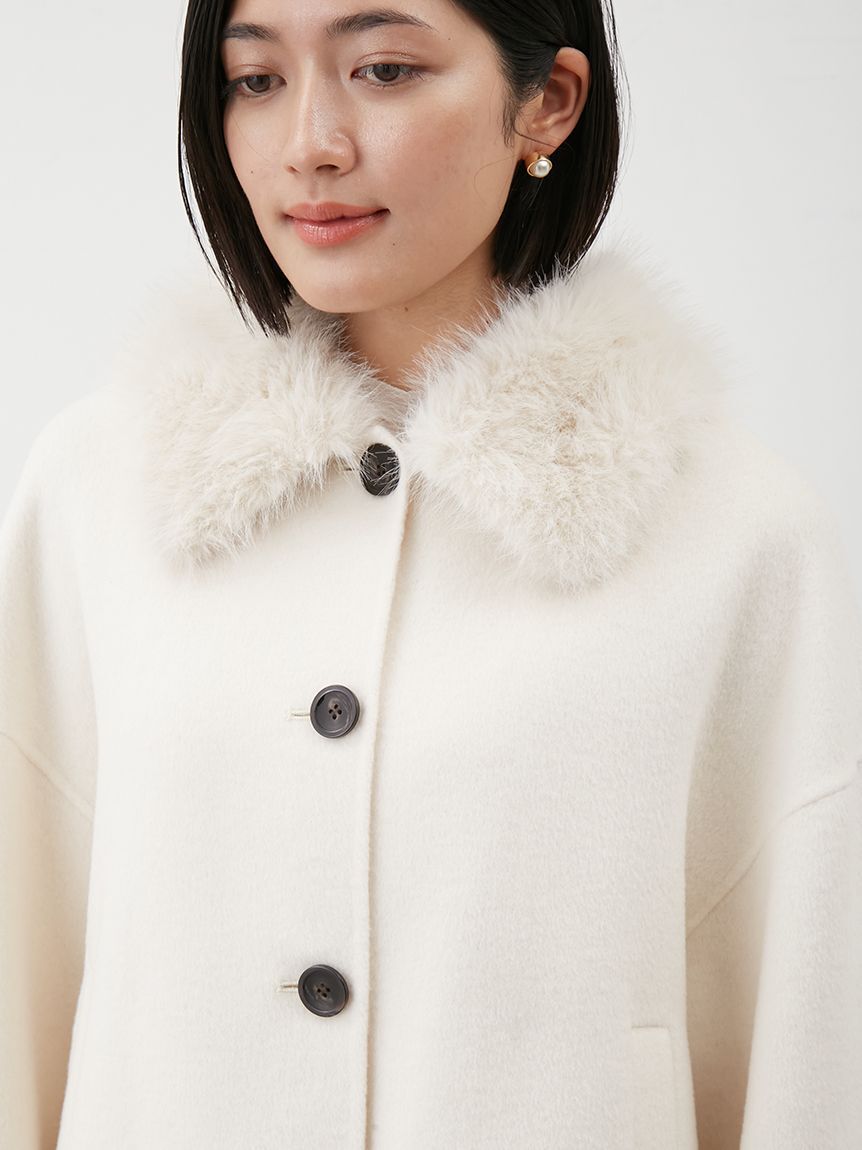 Mila Owen「2wayファーカラーリバーショートコート」|チェスターコート|