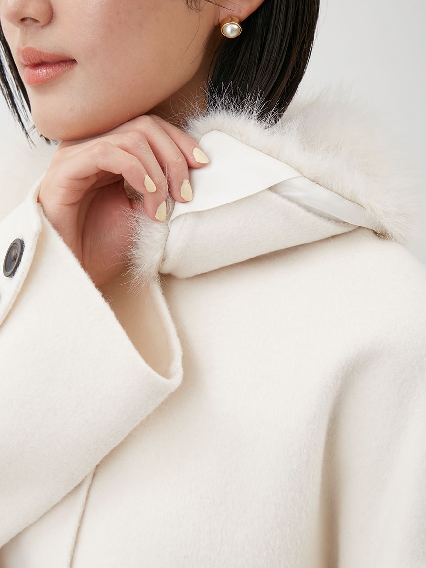 Mila Owen「2wayファーカラーリバーショートコート」|チェスターコート|