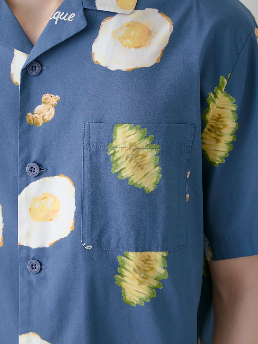 GELATO PIQUE HOMME「【HOMME】サニーサイドエッグ総柄シャツ」|シャツ・ブラウス|
