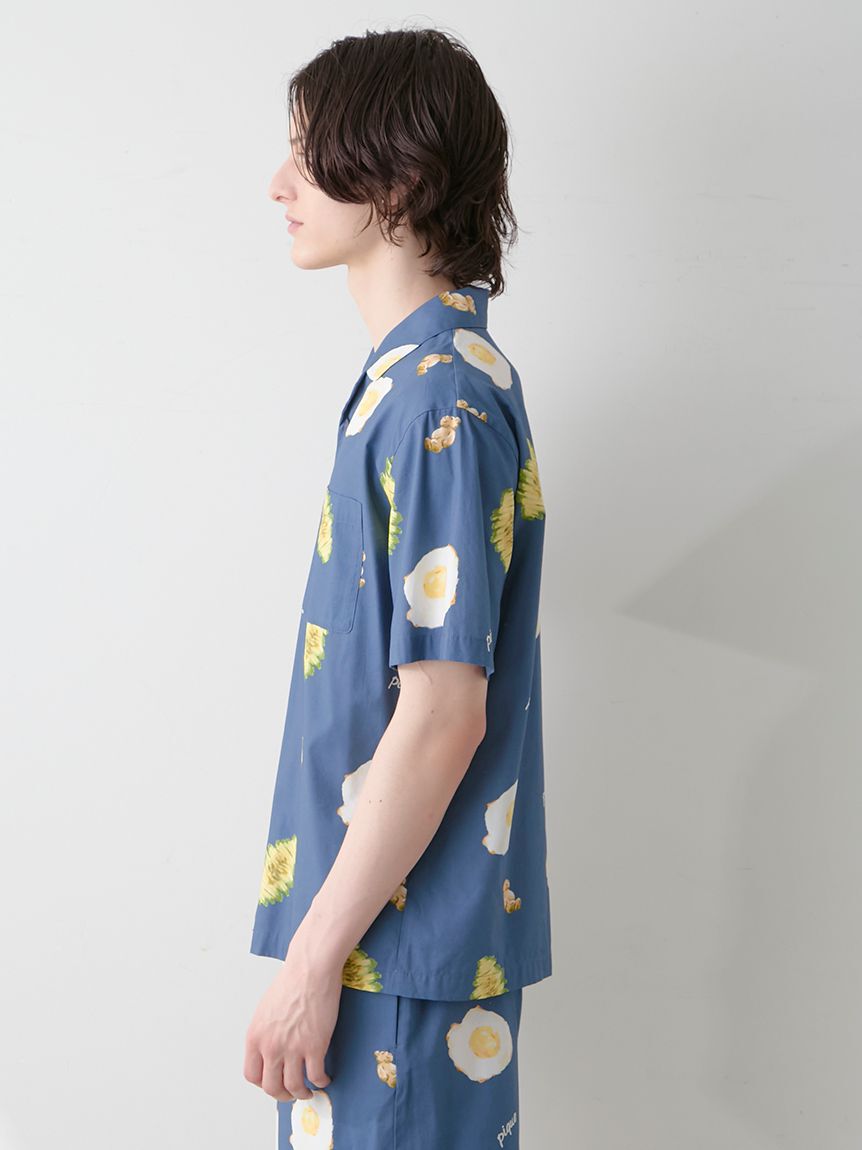GELATO PIQUE HOMME「【HOMME】サニーサイドエッグ総柄シャツ」|シャツ・ブラウス|