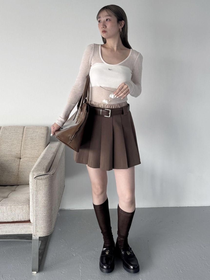 SNIDEL「レイヤードデザインプリーツスカショ」|その他|BRW