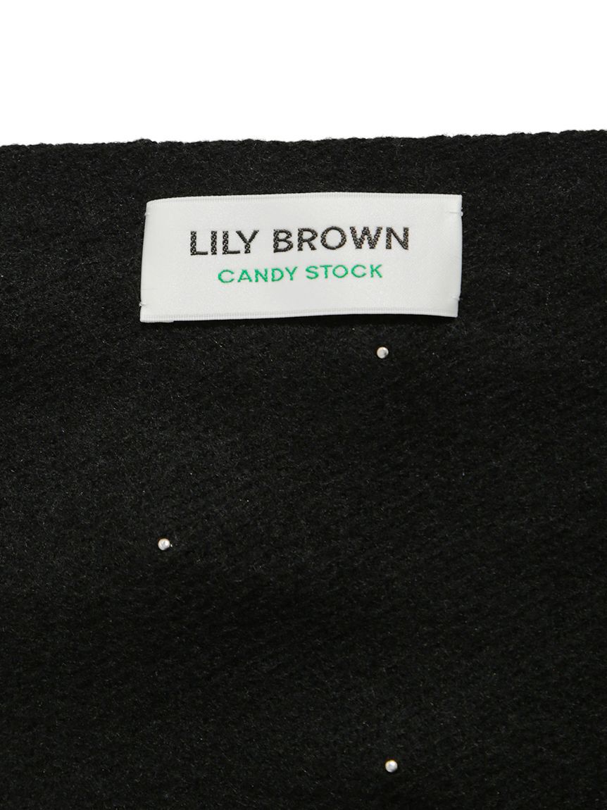 LILY BROWN「[L.B CANDY STOCK]パールビジュー付きストール」|マフラー|