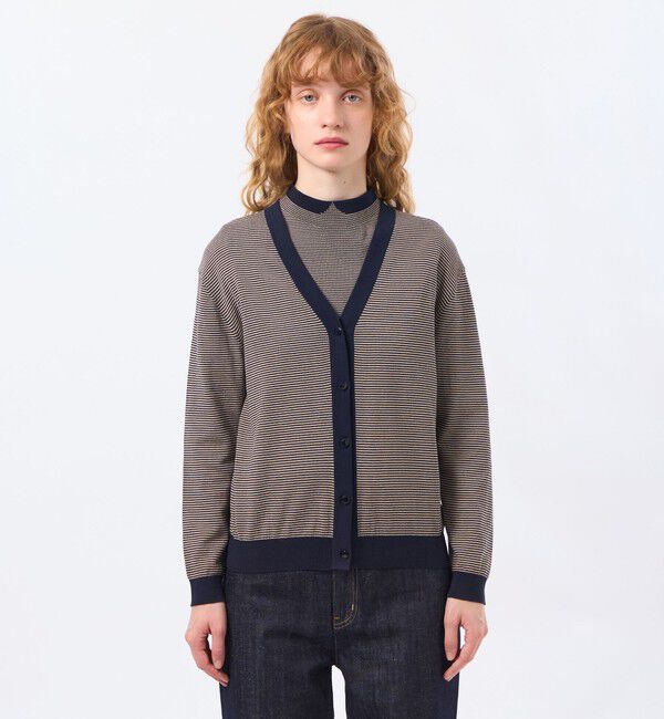 MACKINTOSH PHILOSOPHY「バイカラーファインコットンカーディガン」|ニット・セーター|