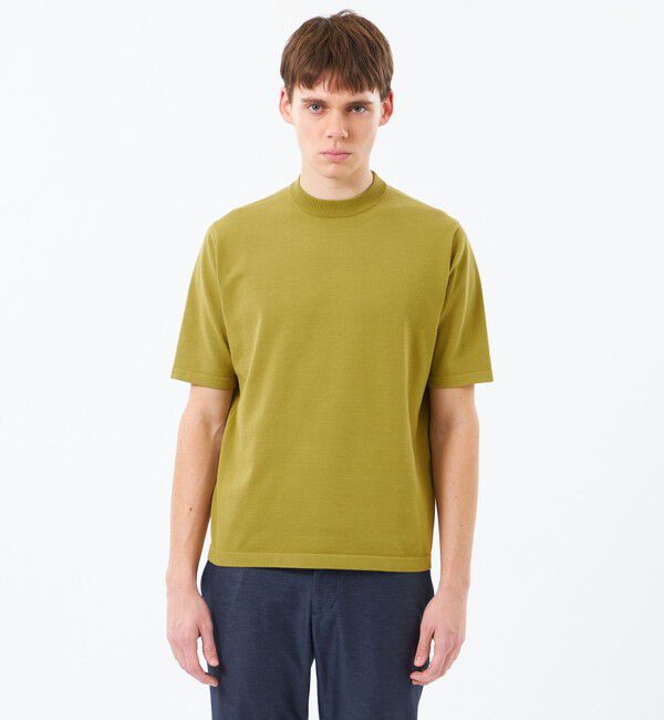 MACKINTOSH PHILOSOPHY「16Gプレーティング天竺 セミモックネックニットTシャツ」|Tシャツ・カットソー|