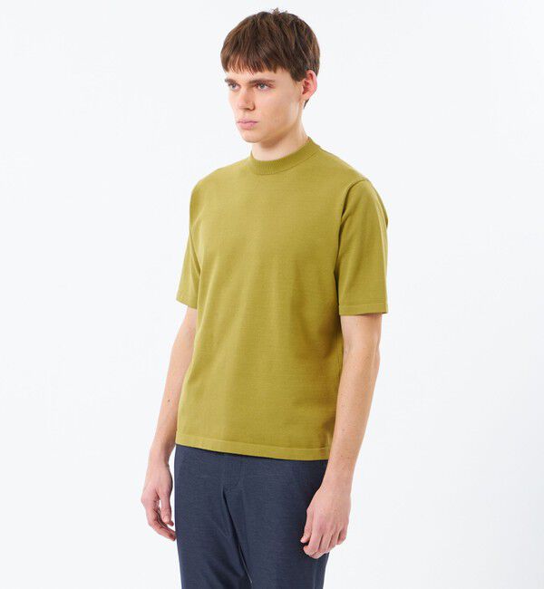 MACKINTOSH PHILOSOPHY「16Gプレーティング天竺 セミモックネックニットTシャツ」|Tシャツ・カットソー|