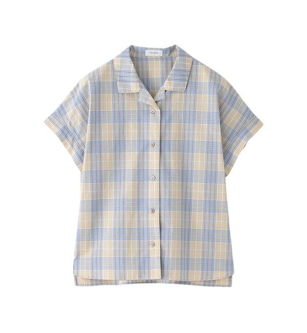 MACKINTOSH PHILOSOPHY「サッカーチェックオープンカラーシャツ」|シャツ・ブラウス|ベージュ