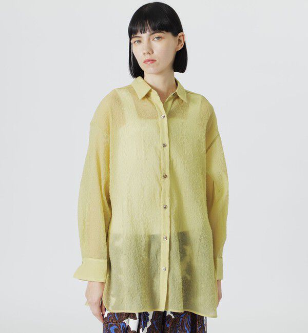  「【ドラマ着用商品】【手洗い可】ポココオーガンシアーシャツ」|シャツ・ブラウス|イエロー