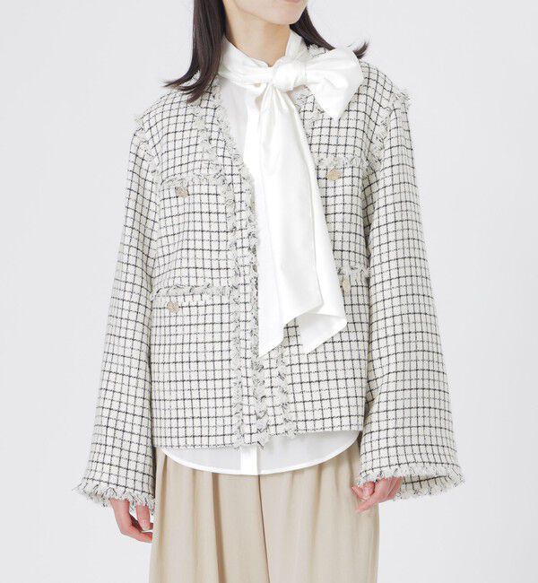  「ファンシーツイードジャケット」|ブルゾン・スタジャン|