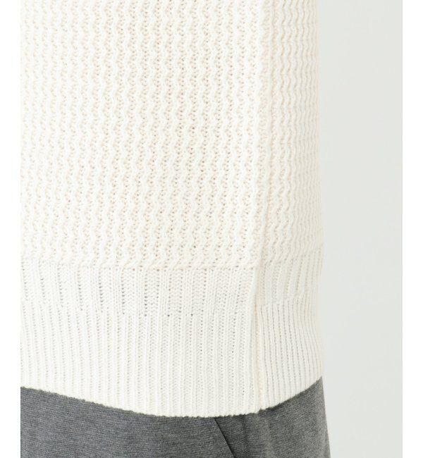ikka「編地MIXパネルボーダーニット」|プルオーバー|