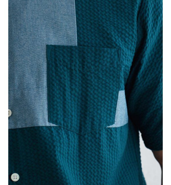 ikka「サッカーブロック切り替えシャツ」|シャツ・ブラウス|