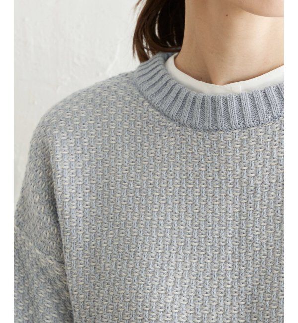 ikka「【雑誌InRed12月号掲載】バーズアイ柄ニットプルオーバー」|プルオーバー|