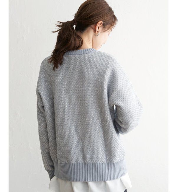 ikka「【雑誌InRed12月号掲載】バーズアイ柄ニットプルオーバー」|プルオーバー|