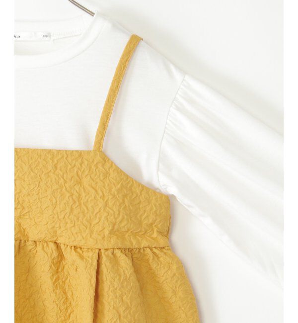 ikka kids「ふくれジャガードキャミドッキングLS（120~160cm）」|シャツ・ブラウス|