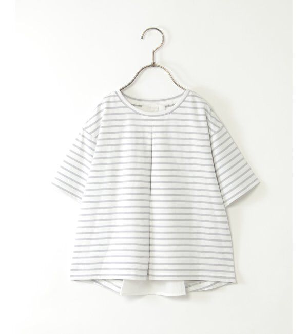 ikka kids「【親子おそろい】冷感バックシャンボーダープルオーバー（120~160cm）」|Tシャツ・カットソー|