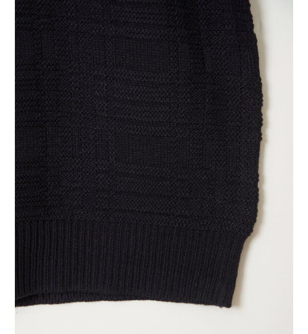 ikka「ジャカードチェックニット」|プルオーバー|