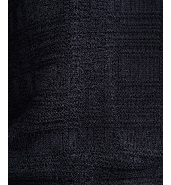 ikka「ジャカードチェックニット」|プルオーバー|