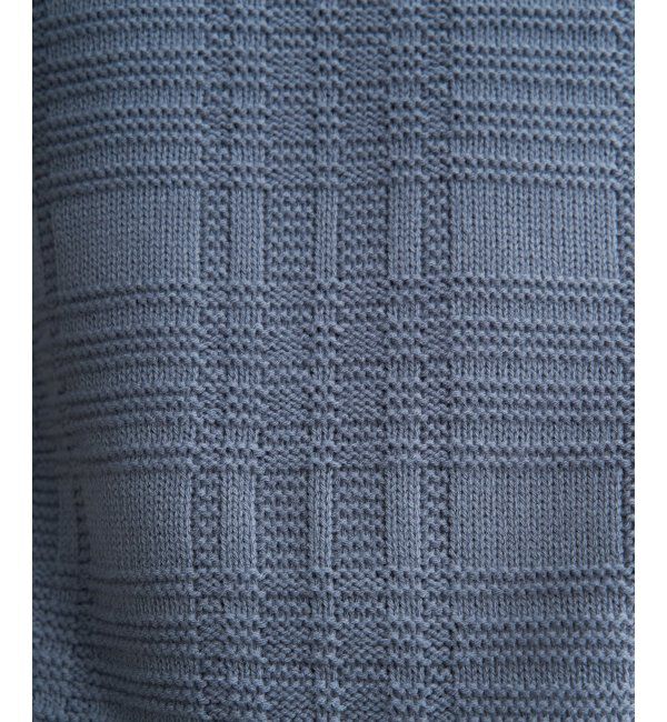 ikka「ジャカードチェックニット」|プルオーバー|