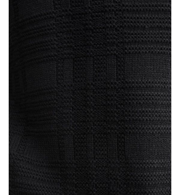 ikka「ジャカードチェックニット」|プルオーバー|