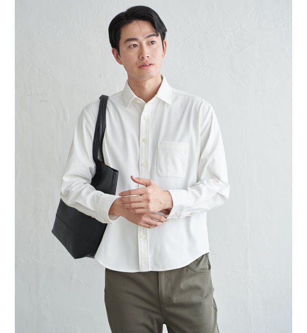 IKKA LOUNGE「GOKU楽ワークワッフルスイスカラーシャツ」|シャツ・ブラウス|