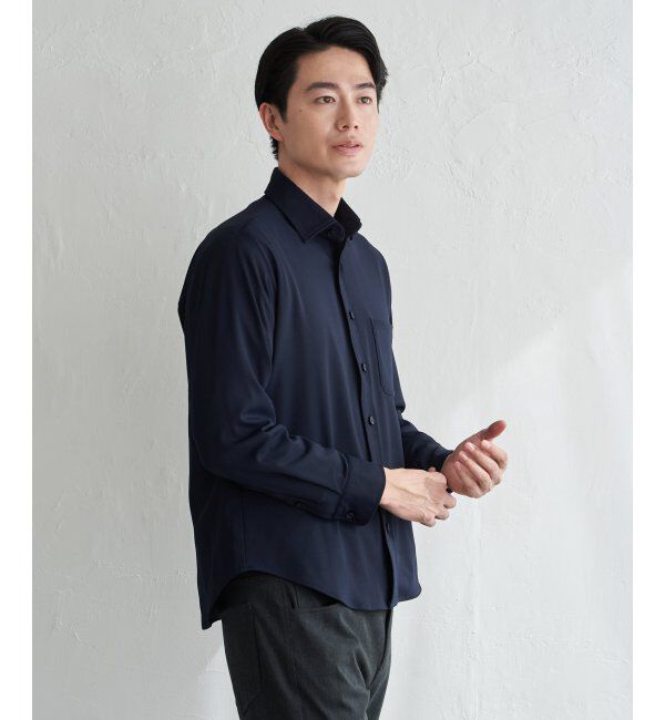 IKKA LOUNGE「GOKU楽ワークワッフルスイスカラーシャツ」|シャツ・ブラウス|