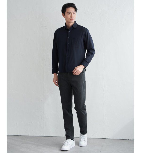 IKKA LOUNGE「GOKU楽ワークワッフルスイスカラーシャツ」|シャツ・ブラウス|