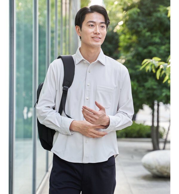 IKKA LOUNGE「GOKU楽ワークワッフルスイスカラーシャツ」|シャツ・ブラウス|