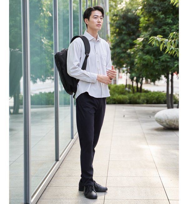 IKKA LOUNGE「GOKU楽ワークワッフルスイスカラーシャツ」|シャツ・ブラウス|