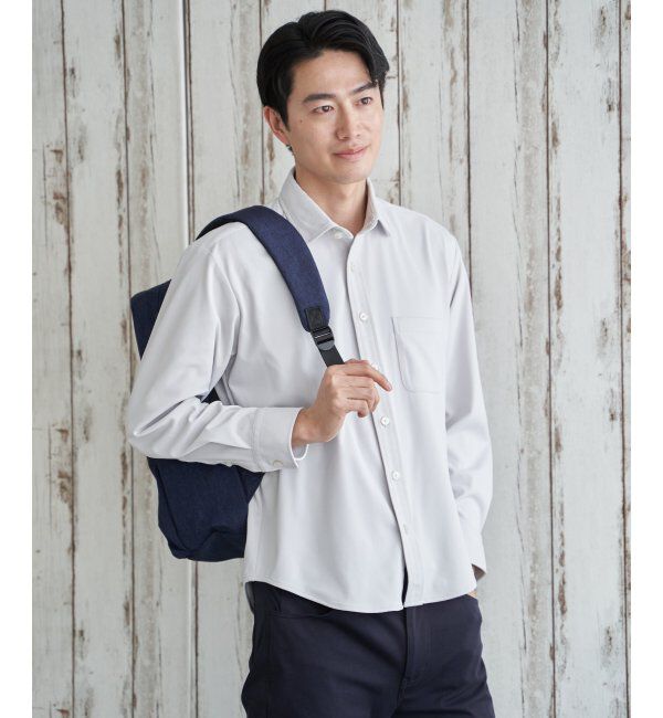 IKKA LOUNGE「GOKU楽ワークワッフルスイスカラーシャツ」|シャツ・ブラウス|