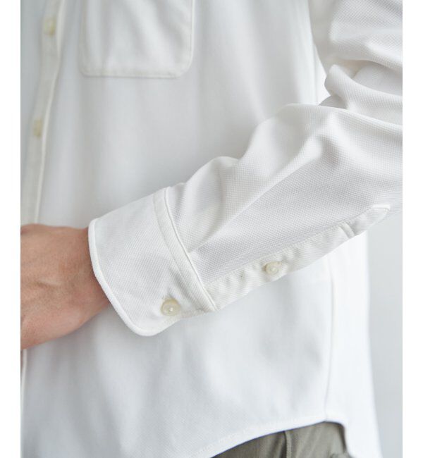 IKKA LOUNGE「GOKU楽ワークワッフルスイスカラーシャツ」|シャツ・ブラウス|