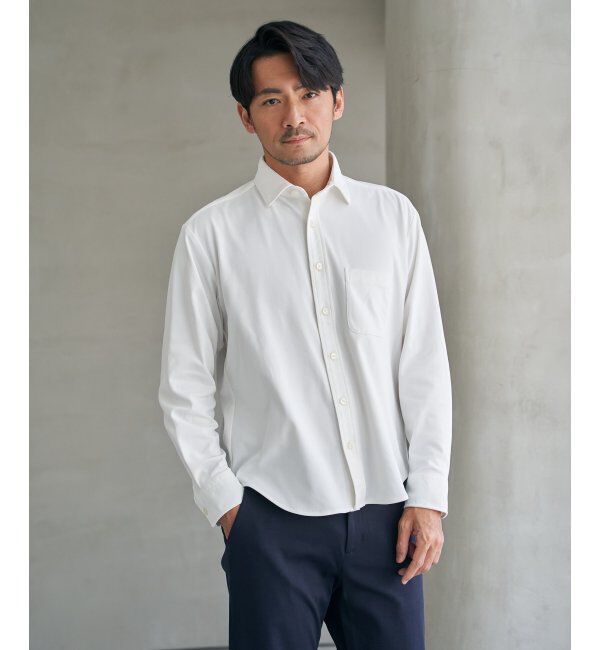 IKKA LOUNGE「GOKU楽ワークワッフルスイスカラーシャツ」|シャツ・ブラウス|