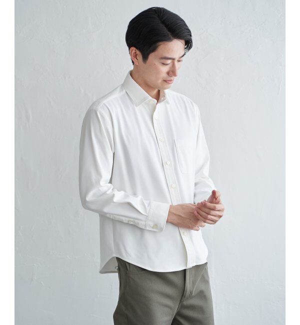 IKKA LOUNGE「GOKU楽ワークワッフルスイスカラーシャツ」|シャツ・ブラウス|